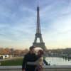 Alex Morgan et son mari Servando Carrasco à Paris. Décembre 2016.
