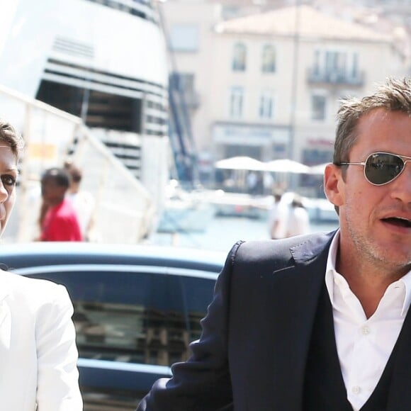 Mariage de Benjamin Castaldi et Aurore Aleman à la mairie de Marseille, le 27 août 2016.