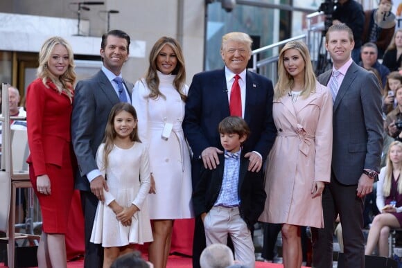 Donald Trump en famille sur le plateau du Today Show à New York. Le 21 avril 2016.