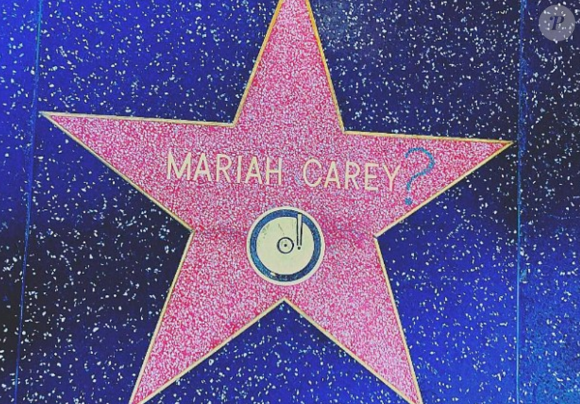 L'étoile de Mariah Carey vandalisée sur Hollywood Boulevard au cours du week-end du 7 et 8 janvier 2017. Photo publiée sur Instagram