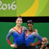 Les gymnastes Simone Biles et Aly Raisman aux Jeux olympiques de Rio. Août 2016.