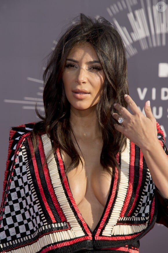 Kim Kardashian à la cérémonie des MTV Video Music Awards, Los Angeles, le 25 août 2014.