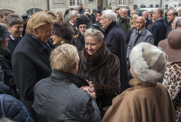 La veuve du prince Dimitri Romanovitch de Russie, la princesse Theodora (Dorrit Reventlow) lors des funérailles du prince en l'église orthodoxe russe St Alexandre Nevsky à Copenhague, le 10 janvier 2017.