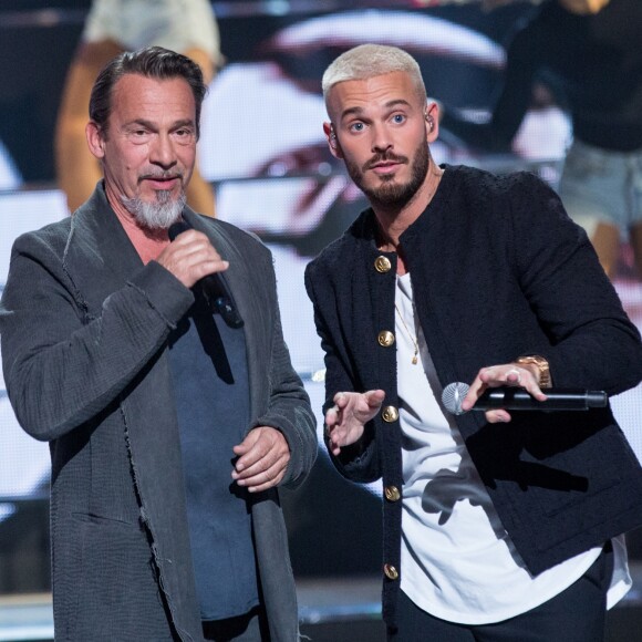 Florent Pagny, M. Pokora (Matt Pokora) - Enregistrement de l'émission "Cette Soirée Là" au Zénith de Paris le 8 et 9 janvier 2017. TF1 proposera samedi 14 janvier prochain un rendez-vous hommage à Claude François.