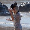 Exclusif - Fergie, son mari Josh Duhamel et leur fils Axl en vacances sur une plage de Maui à Hawaï le 4 janvier 2017.