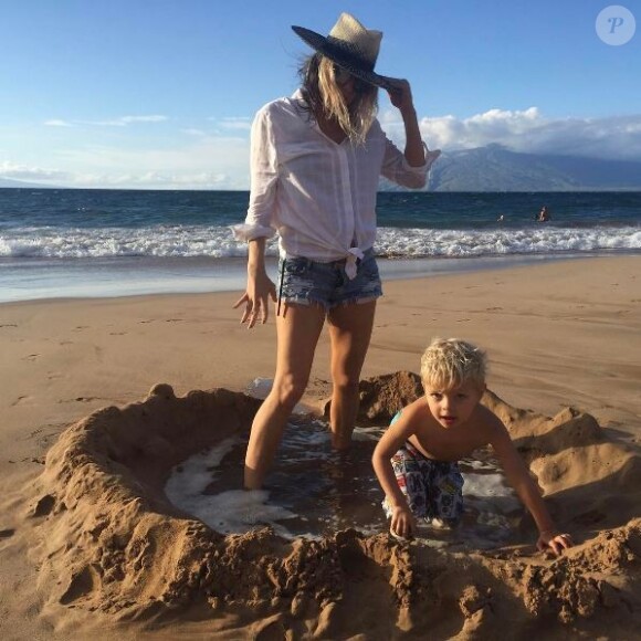 Fergie et son fils Axl à Maui. Hawaï, janvier 2017.