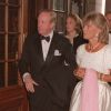 La princesse Birgitta de Suède et le prince Johann Georg de Hohenzollern en mai 1996 au palais à Stockholm lors du banquet organisé pour le 50e anniversaire du roi Carl XVI Gustaf de Suède.