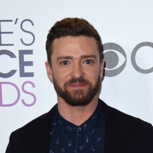 Justin Timberlake à la press room lors de la soirée des People's Choice awards à Los Angeles, Californie, Etats-Unis, le 18 janvier 2017.