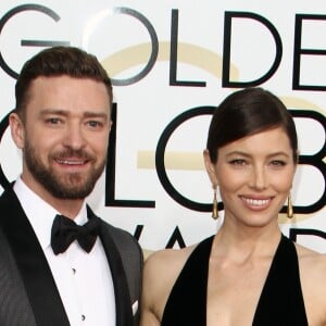 Jessica Biel et son mari Justin Timberlake - 74ème cérémonie annuelle des Golden Globe Awards à Beverly Hills. Le 8 janvier 2017