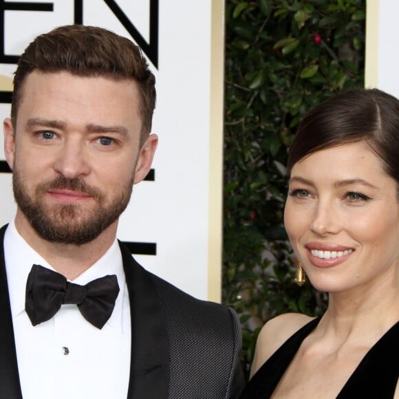 Jessica Biel et son mari Justin Timberlake - 74ème cérémonie annuelle des Golden Globe Awards à Beverly Hills. Le 8 janvier 2017