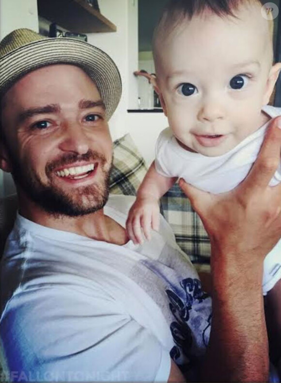 Justin Timberlake et son fils Silas (mai 2016).