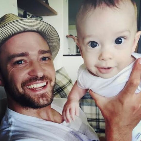 Justin Timberlake et son fils Silas (mai 2016).