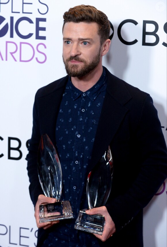 Justin Timberlake aux People's Choice Awards à Los Angeles le 18 janvier 2017