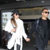 Exclusif - John Legend et sa femme Chrissy Teigen quittent l'aéroport LAX de Los Angeles le 7 janvier 2017