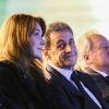 Carla Bruni-Sarkozy et son mari Nicolas Sarkozy au meeting de Nicolas Sarkozy à Saint-Maur-des-Fossés le 14 novembre 2016.