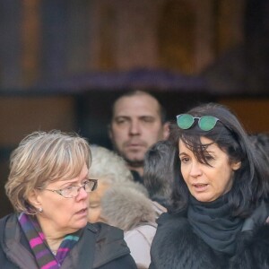 Exclusif - Obsèques de Jean-Claude Deret, le père de Zabou Breitman au cimetière du Père Lachaise à paris le 17 décembre 2016.