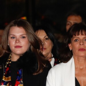 La princesse Stéphanie de Monaco et sa fille Camille Gottlieb - La famille princière de Monaco lors du 41e Festival International du Cirque de Monte-Carlo, le 20 janvier 2017. © Jean-Charles Vinaj/Pool