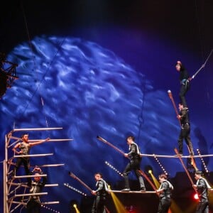 La troupe Gerlings - La famille princière de Monaco lors du 41e Festival International du Cirque de Monte-Carlo, le 20 janvier 2017. © Pool/Frédéric Nebinger Monaco/Bestimage