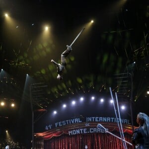 La Troupe Trushin - La famille princière de Monaco lors du 41e Festival International du Cirque de Monte-Carlo, le 20 janvier 2017. © Pool/Frédéric Nebinger Monaco/Bestimage