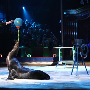 Erwin Frankello (otaries) - La famille princière de Monaco lors du 41e Festival International du Cirque de Monte-Carlo, le 20 janvier 2017. © Pool/Frédéric Nebinger Monaco/Bestimage