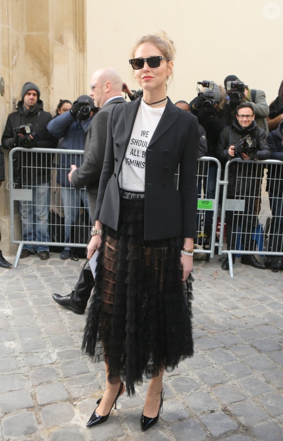 Chiara Ferragni - Défilé de mode "Christian Dior", collection Haute-Couture printemps-été 2017 au Musée Rodin à Paris. Le 23 janvier 2017 © CVS - Veeren / Bestimage
