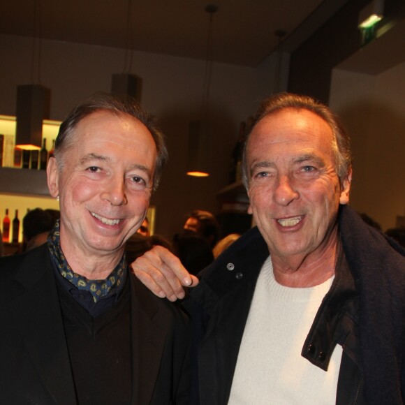 Exclusif - Philippe Chevalier et Yves Lecoq - Soirée pour le départ à la retraite du journaliste sportif Daniel Lauclair et le lancement du livre de Jeff Domenech Tweets post mortem - De Einstein et Coluche : quand les morts vannent les vivants, à Paris le 23 janvier 2017. © Baldini-Guignebourg/Bestimage