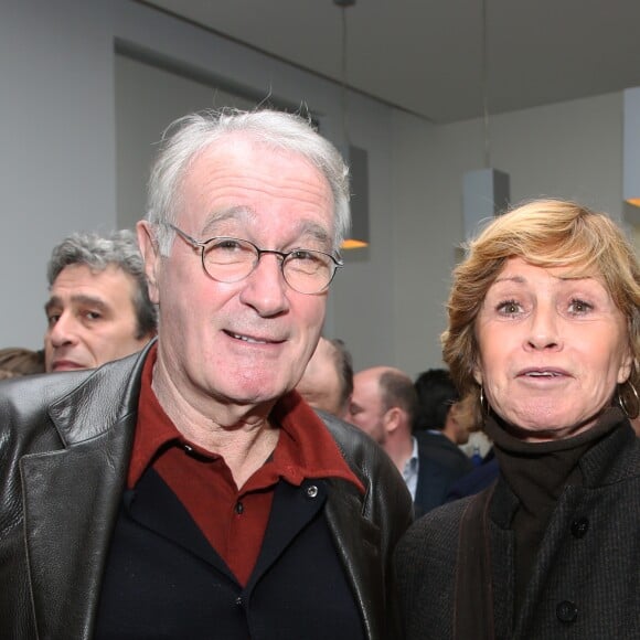 Exclusif - Bernard le Coq et sa femme Martine - Soirée pour le départ à la retraite du journaliste sportif Daniel Lauclair et le lancement du livre de Jeff Domenech Tweets post mortem - De Einstein et Coluche : quand les morts vannent les vivants, à Paris le 23 janvier 2017. © Baldini-Guignebourg/Bestimage