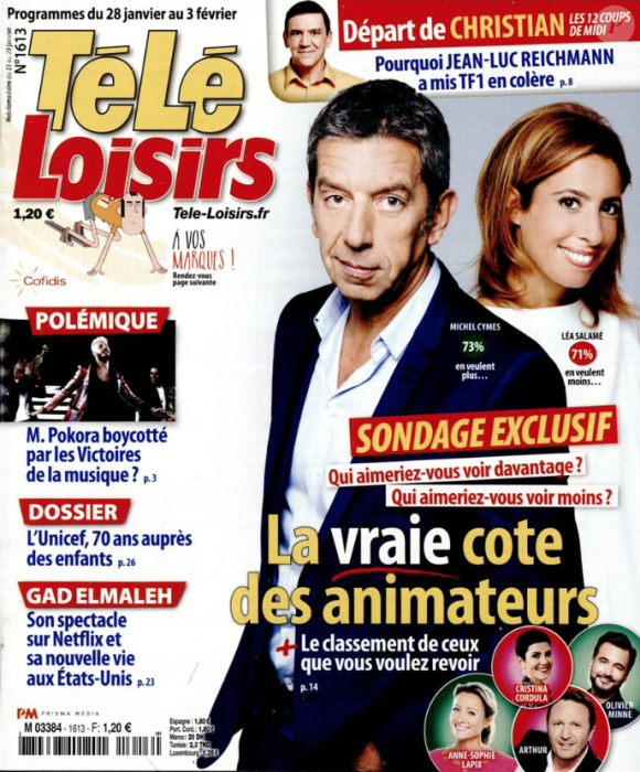 Télé Loisirs, janvier 2017.