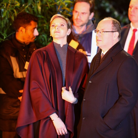 Le prince Albert II de Monaco et la princesse Charlene participaient le 26 janvier 2017 à la célébration de Sainte Dévote à Monaco. © Olivier Huitel/Pool restreint Monaco/Bestimage