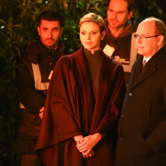 Le prince Albert II de Monaco et la princesse Charlene participaient le 26 janvier 2017 à la célébration de Sainte Dévote à Monaco. © Olivier Huitel/Pool restreint Monaco/Bestimage