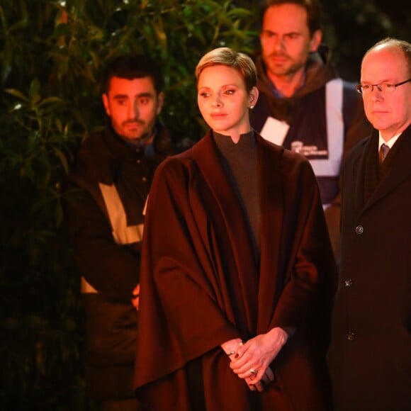 Le prince Albert II de Monaco et la princesse Charlene participaient le 26 janvier 2017 à la célébration de Sainte Dévote à Monaco. © Olivier Huitel/Pool restreint Monaco/Bestimage