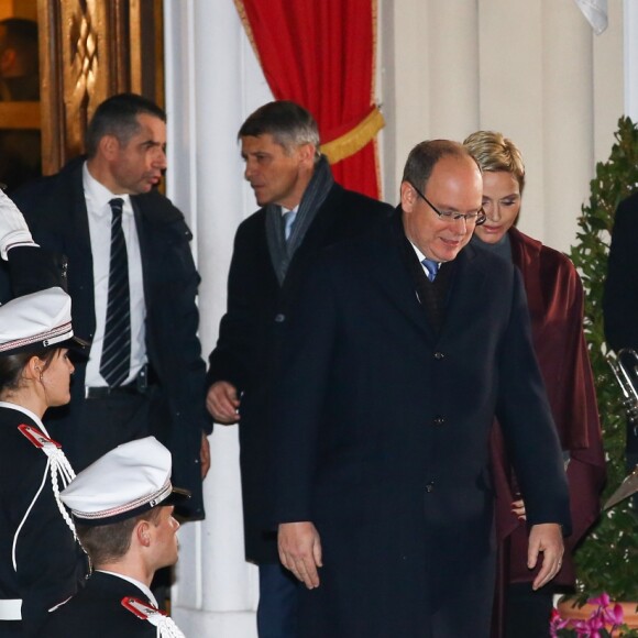 Le prince Albert II de Monaco et la princesse Charlene participaient le 26 janvier 2017 à la célébration de Sainte Dévote à Monaco. © Olivier Huitel/Pool restreint Monaco/Bestimage