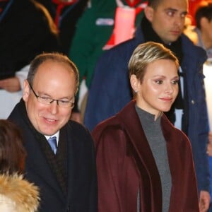 Le prince Albert II de Monaco et la princesse Charlene participaient le 26 janvier 2017 à la célébration de Sainte Dévote à Monaco. © Olivier Huitel/Pool restreint Monaco/Bestimage