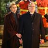 Le prince Albert II de Monaco et la princesse Charlene participaient le 26 janvier 2017 à la célébration de Sainte Dévote à Monaco. © Olivier Huitel/Pool restreint Monaco/Bestimage