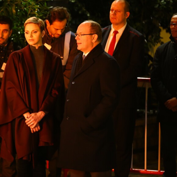 Le prince Albert II de Monaco et la princesse Charlene participaient le 26 janvier 2017 à la célébration de Sainte Dévote à Monaco. © Olivier Huitel/Pool restreint Monaco/Bestimage