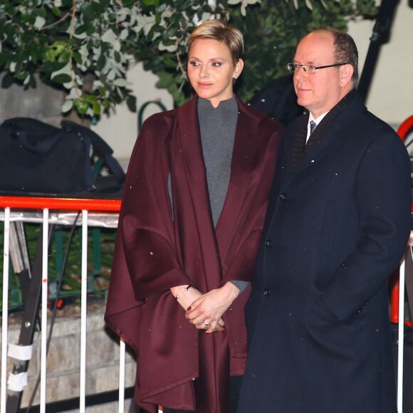 Le prince Albert II de Monaco et la princesse Charlene participaient le 26 janvier 2017 à la célébration de Sainte Dévote à Monaco. © Olivier Huitel/Pool restreint Monaco/Bestimage