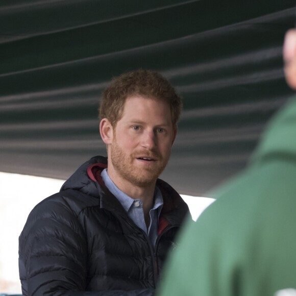 Le prince Harry visite le Help For Heroes Recovery Centre à la Tedworth House à Tidworth, le 23 january 2017, où le prince a appris des choses concernant l'aide apportée aux vétérans souffrant de maladies mentales.