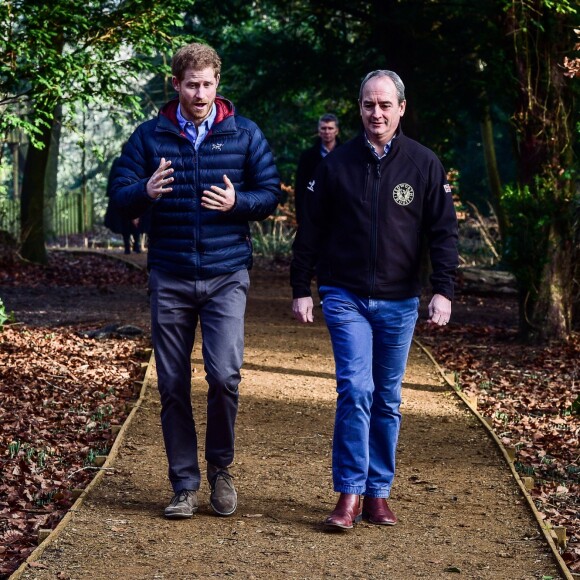 Le prince Harry visite le Help For Heroes Recovery Centre à la Tedworth House à Tidworth, le 23 january 2017, où le prince a appris des choses concernant l'aide apportée aux vétérans souffrant de maladies mentales.