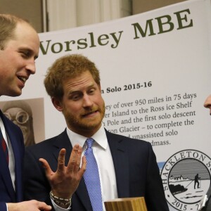 Le prince William et la prince Harry ont remis le prix "Endeavour Fund" à Londres, le 17 janvier 2017.