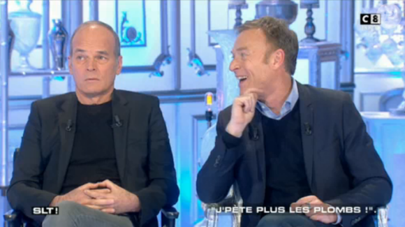 Laurent Baffie et Christophe Hondelatte, le 28 janvier 2017 sur Canal+ dans "Salut les terriens".