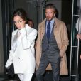 Victoria et David Beckham à la sortie de leur hôtel à New York, le 8 février 2016