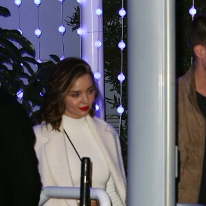 Miranda Kerr et son compagnon Evan Spiegel - Les Célébrités arrivent au concert des Kings Of Leon à Los Angeles le 28 janvier 2017.
