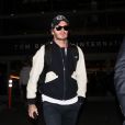 David Beckham arrive à l'aéroport LAX de Los Angeles, le 29 janvier 2017.