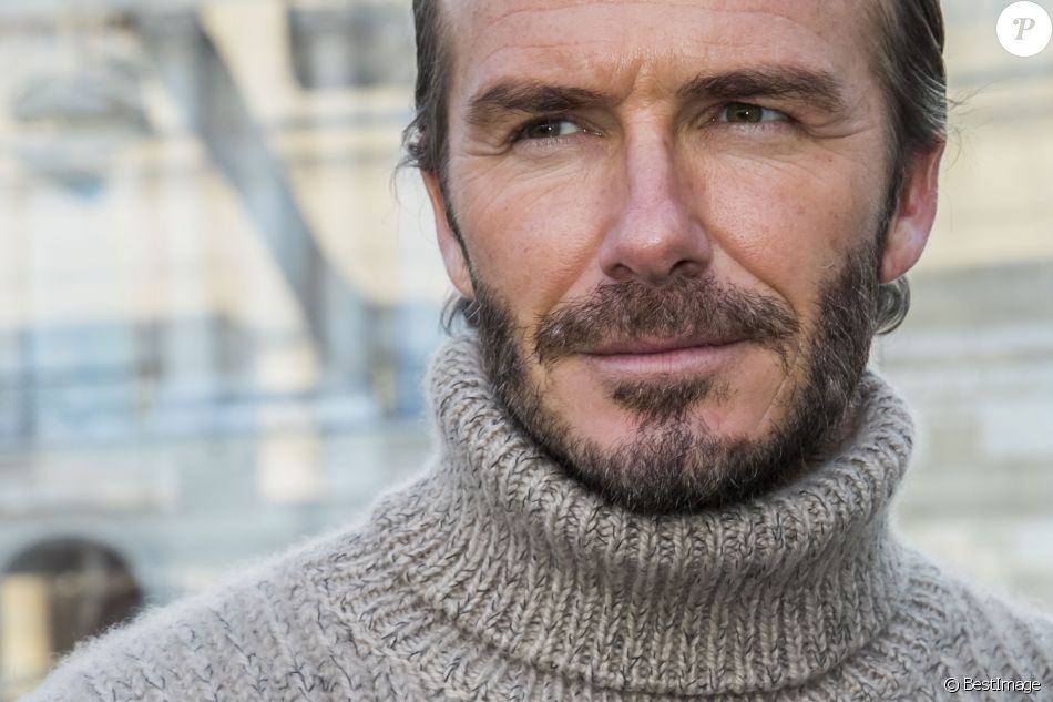 David Beckham au défilé de mode &quot;Louis Vuitton&quot; homme collection Automne/Hiver 2017-2018 dans les jardins du Palais Royal à Paris le 19 janvier 2017.