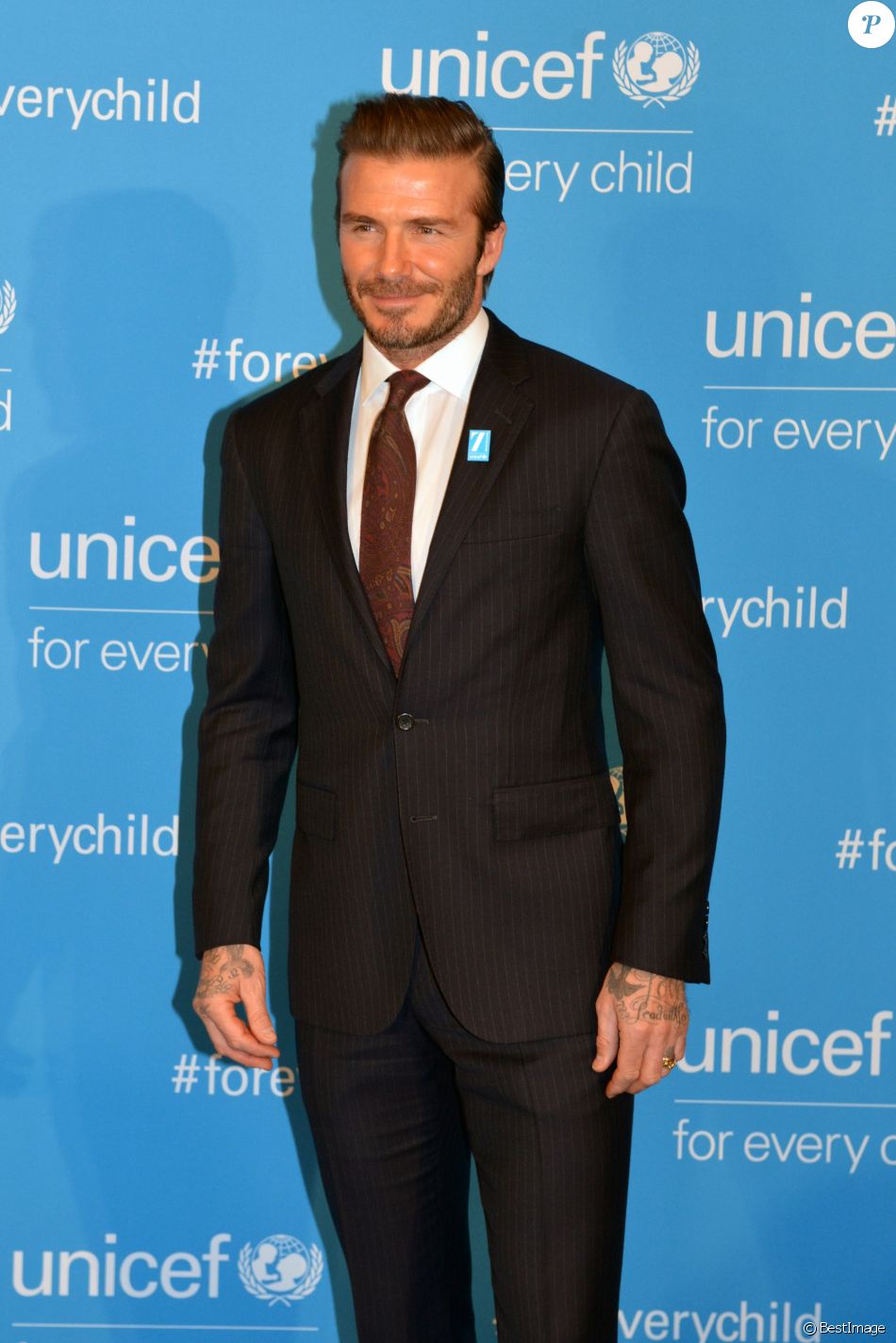 David Beckham à la Soirée de gala des 70 ans de l&#039;UNICEF à New York le 12 décembre 2016.