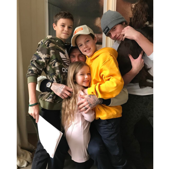 Victoria Beckham a publié une photo de son mari et ses enfants sur sa page Instagram, le 30 janvier 2017