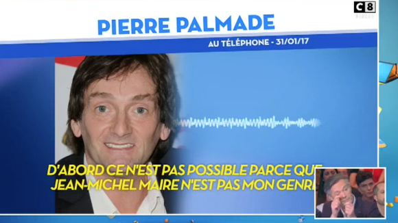 Pierre Palmade a souhaité répondre à Jean-Michel Maire. Le chroniqueur avait déclaré avoir été lourdement dragué par l'humoriste. Emission "Touche pas à mon poste" sur C8, le 31 janvier 2017.