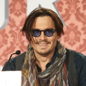 Johnny Depp - Conférence de presse du film "Charlie Mortdecai" lors de l'avant-première à Berlin, le 18 janvier 2015.