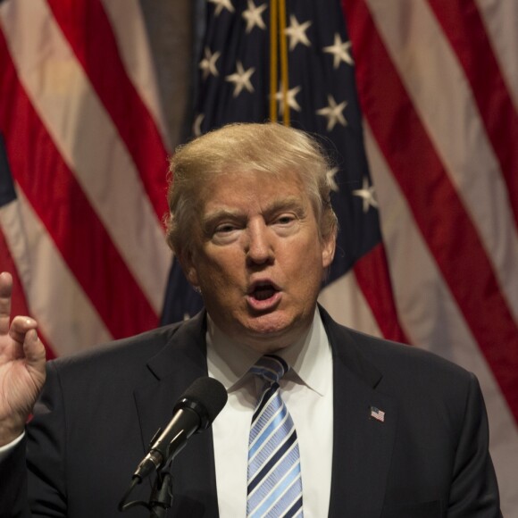 Donald Trump a présenté celui qu'il a choisi comme vice-président s'il entre à la Maison-Blanche Mike Pence à New York le 16 juillet 2016.