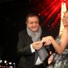 Edouard Nahum et Pamela Anderson à la soirée de la 40ème édition "The Best Awards" à l'hôtel Four Seasons George V à Paris, le 27 Janvier 2017. © Philippe Baldini/Bestimage